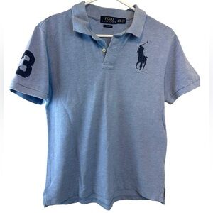 Ralph Lauren Youth Polo Shirt XL (18-20) – Blue with Large Logo School Uniform
